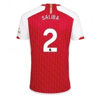 Arsenal William Saliba #2 Domáci futbalový dres 2023-24 Krátky Rukáv